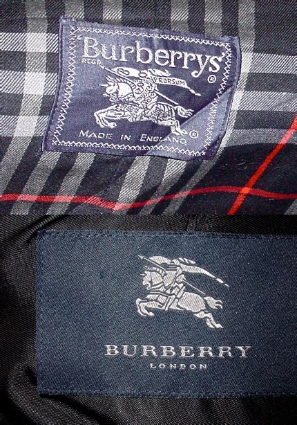 burberry tags vintage